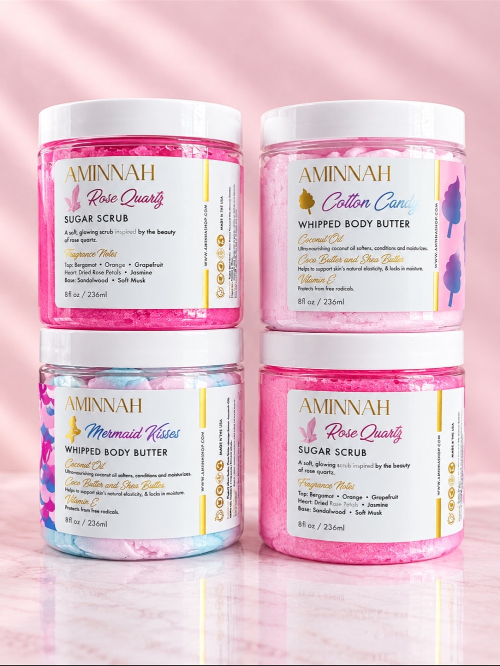 🆕 AMINNAH Body Butter & Sugar Scrub Bundle